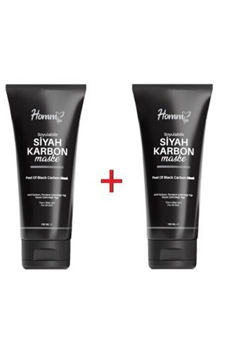 Homm Life Siyah Karbon Nemlendiricili Soyulabilir Krem Yüz Maskesi 2x100 ml