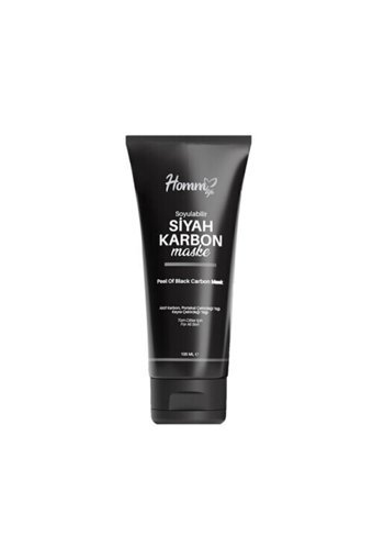 Homm Life Siyah Karbon Nemlendiricili Soyulabilir Krem Yüz Maskesi 2x100 ml
