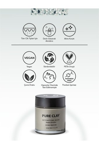 Shy Xo Shine Pure Clay Killi Krem Yüz Maskesi 100 ml