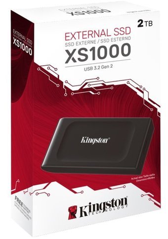 Kingston XS1000 SXS1000 2 TB USB Type C USB 3.2 Gen 2 Taşınabilir SSD Gri
