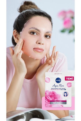 Nivea Aqua Rose Nemlendiricili Soyulabilir Kağıt Yüz Maskesi