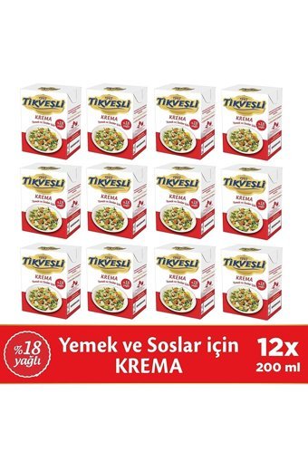 Tikveşli Yemeklik Krema 12x200 ml