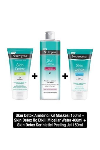 Neutrogena Skin Detox Killi Jel Yüz Maskesi 2x150 ml+400 ml
