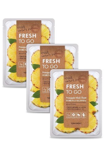 Tonymoly Fresh To Go Ananas Nemlendiricili Kağıt Yüz Maskesi 3 Adet