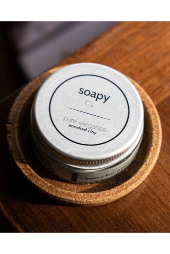 Soapy Co Pure Elegance Kuru Ve Hassas Ciltler Vegan Killi Nemlendiricili Krem Yüz Maskesi 50 ml