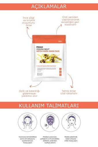 Pekah 11 Bitki Özü İçeren Kağıt Yüz Maskesi 25 ml