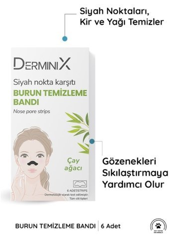 Derminix Burun Bandı Nemlendiricili Kağıt Yüz Maskesi
