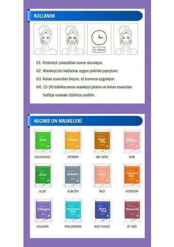Mjcare Nemlendiricili Kağıt Yüz Maskesi 22 gr