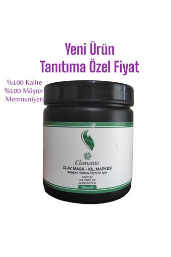 Clemente Akneye Yatkın Ve Ya Yağlı Ciltler Için Killi Krem Yüz Maskesi 250 ml