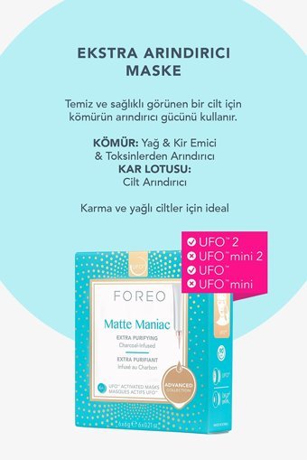 Foreo Matte Maniac Nemlendiricili Kağıt Yüz Maskesi 6 Adet