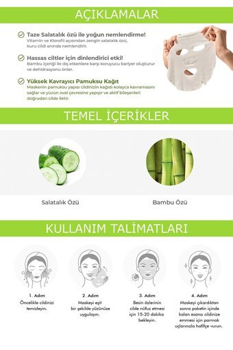 Deoproce Color Synergy Yellow Green Nemlendiricili Kağıt Yüz Maskesi 20 gr