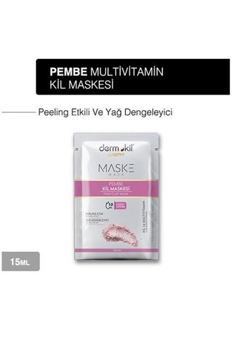 Dermokil Pembe Killi Jel Yüz Maskesi 3x15 ml