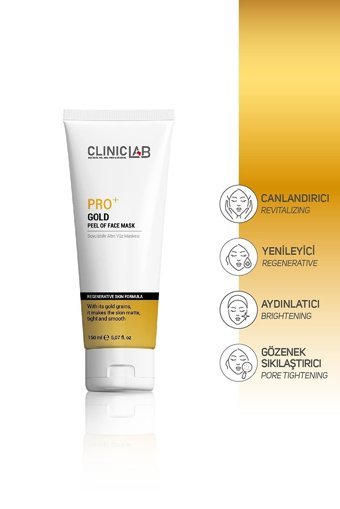 Cliniclab Pro Gold Nemlendiricili Soyulabilir Jel Yüz Maskesi 150 ml