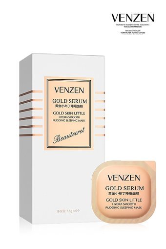 Venzen 24K Altın Özlü Nemlendiricili Krem Yüz Maskesi 6x7.5 gr