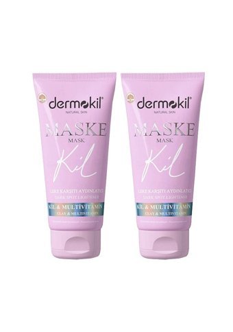 Dermokil Leke Karşıtı Ve Aydınlatıcı Killi Krem Yüz Maskesi 2x75 ml