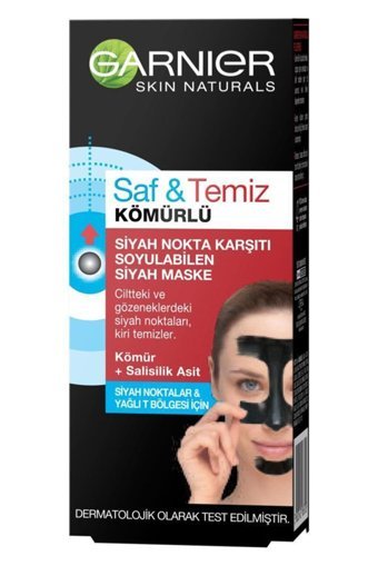 Garnier Kömürlü Siyah Nokta Karşıtı Soyulabilir Jel Yüz Maskesi 2x50 ml