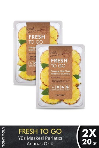Tonymoly Fresh To Go Ananas Kağıt Yüz Maskesi 2 Adet