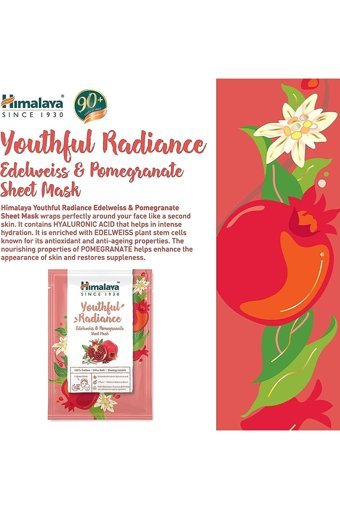 Himalaya Youthful Radiance Nemlendiricili Kağıt Yüz Maskesi 4x30 gr
