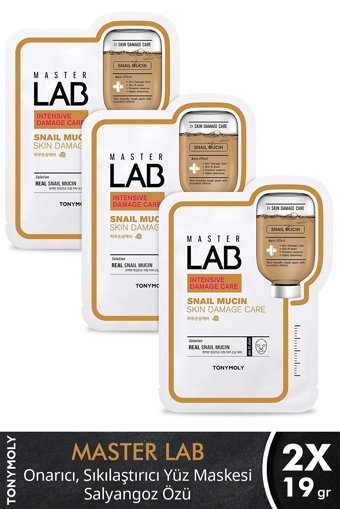 Tonymoly Master Lab Salyangoz Özlü Nemlendiricili Kağıt Yüz Maskesi 3 Adet