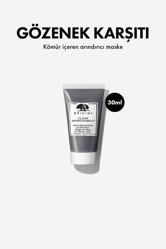 Origins Clear Improvement Gözenek Karşıtı Aktif Kömür Killi Krem Yüz Maskesi 30 ml