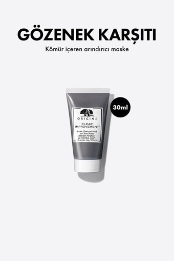 Origins Clear Improvement Gözenek Karşıtı Aktif Kömür Killi Krem Yüz Maskesi 30 ml