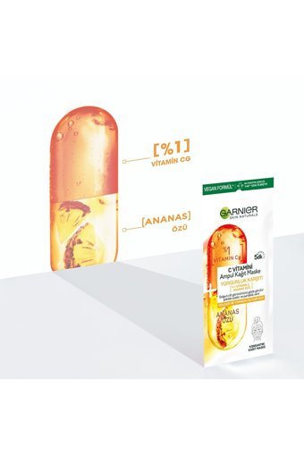 Garnier Ampul Kağıt Yüz Maskesi 3 Adet