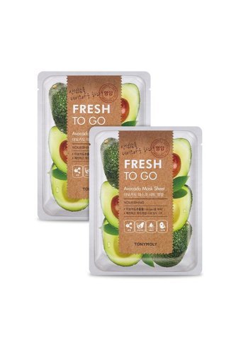 Tonymoly Fresh To Go Avokado Nemlendiricili Kağıt Yüz Maskesi 2 Adet