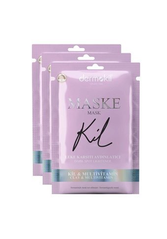 Dermokil Leke Karşıtı Ve Aydınlatıcı Killi Nemlendiricili Krem Yüz Maskesi 3x15 ml