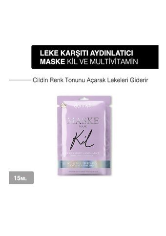 Dermokil Leke Karşıtı Ve Aydınlatıcı Killi Nemlendiricili Krem Yüz Maskesi 3x15 ml