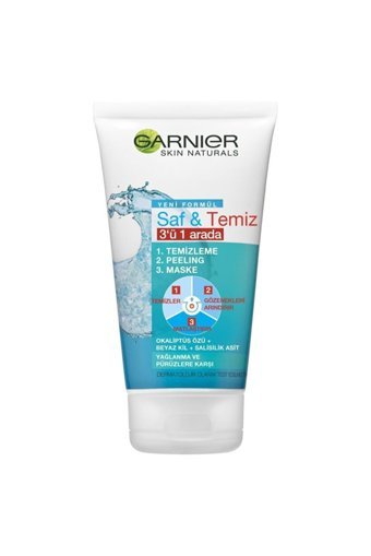 Garnier Saf & Temiz 3ü 1 Arada Maske Krem Yüz Maskesi 150 ml+150 ml