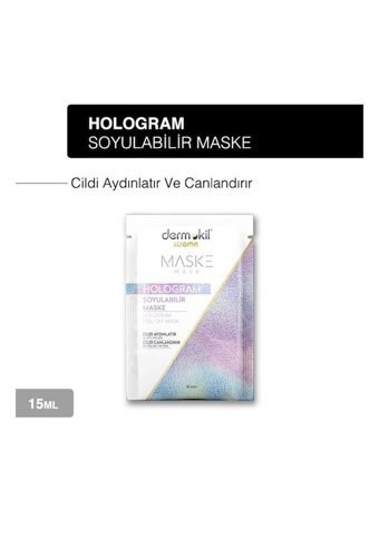 Dermokil Hologram Killi Nemlendiricili Soyulabilir Kağıt Yüz Maskesi 2x15 ml