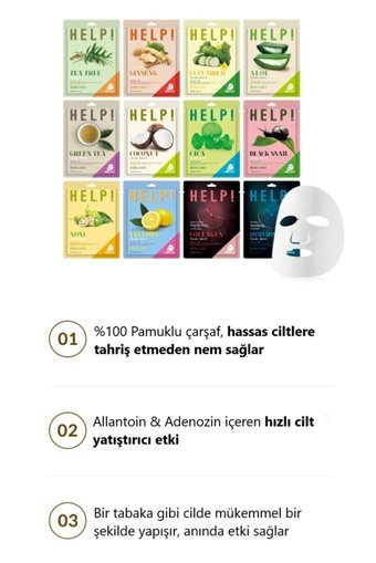 Bergamo Black Snail Özü Nemlendiricili Kağıt Yüz Maskesi