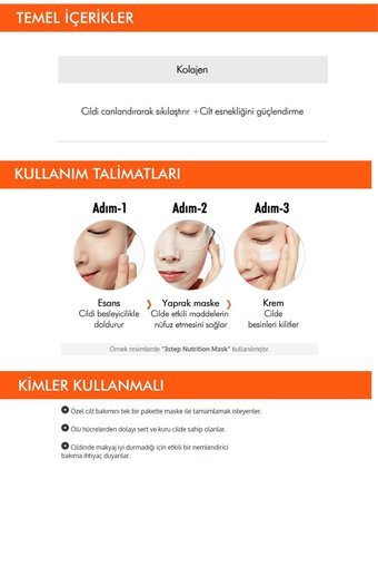 Missha Kolajen İçeren 3 Aşamalı Nemlendiricili Soyulabilir Kağıt Yüz Maskesi 15 gr