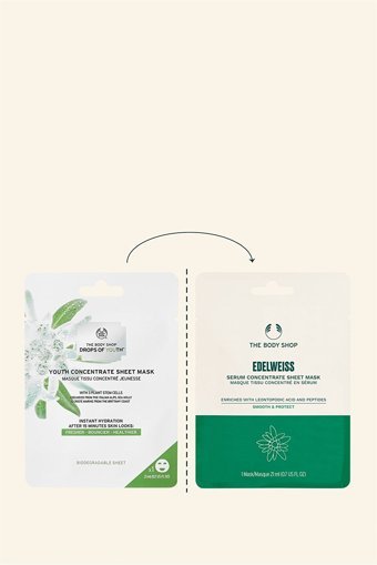 The Body Shop Edelweiss Nemlendiricili Soyulabilir Kağıt Yüz Maskesi