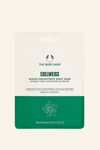 The Body Shop Edelweiss Nemlendiricili Soyulabilir Kağıt Yüz Maskesi