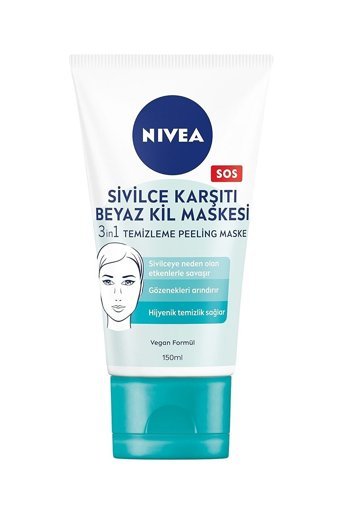 Nivea Sivilce Ve Siyah Nokta Karşıtı Killi Nemlendiricili Jel Yüz Maskesi 150 ml
