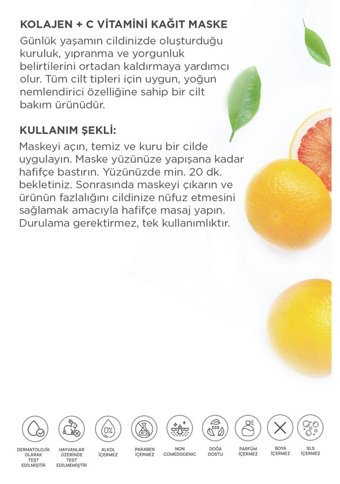 Derminix Nemlendiricili Kağıt Yüz Maskesi