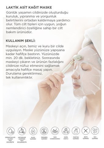 Derminix Nemlendiricili Kağıt Yüz Maskesi