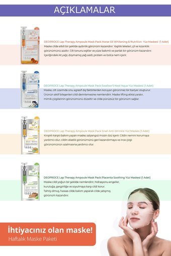 Deoproce Color Synergy Nemlendiricili Kağıt Yüz Maskesi 4 Adet