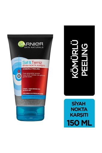 Garnier Siyah Nokta Karşıtı Kömürlü 3'Ü 1 Arada Jel Yüz Maskesi 150 ml