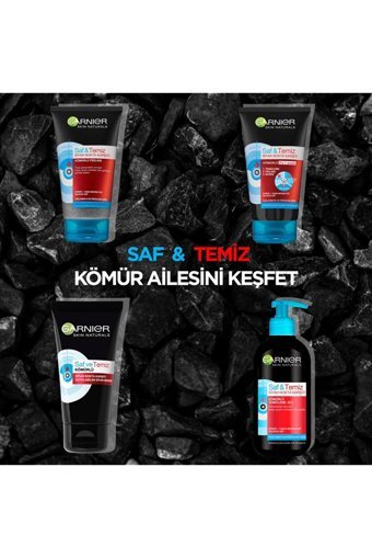 Garnier Siyah Nokta Karşıtı Kömürlü 3'Ü 1 Arada Jel Yüz Maskesi 150 ml