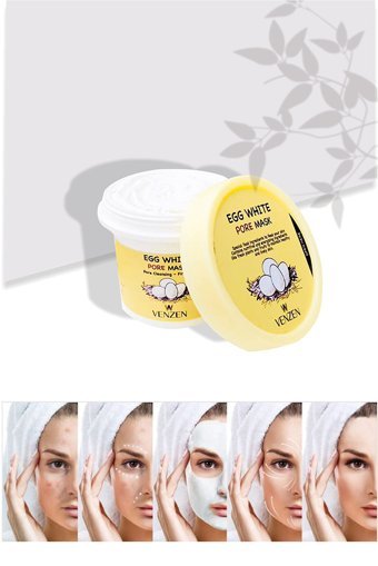 Venzen Egg White Krem Yüz Maskesi 125 gr