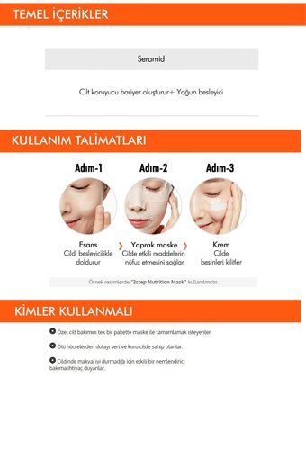 Missha Step Nutrition Nemlendiricili Soyulabilir Kağıt Yüz Maskesi 15 gr