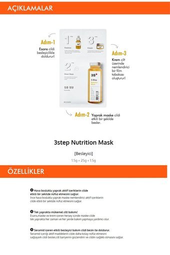 Missha Step Nutrition Nemlendiricili Soyulabilir Kağıt Yüz Maskesi 15 gr