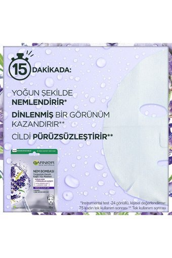 Garnier Nem Bombası Yorgunluk Karşıtı Nemlendiricili Kağıt Yüz Maskesi