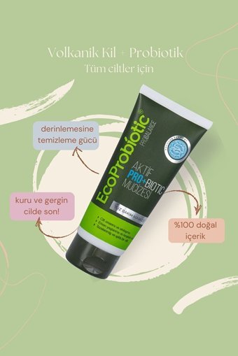 Ecoprobiotic Volkanik Killi Nemlendiricili Krem Yüz Maskesi