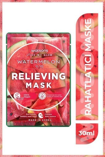 Watsons Fruity Maske Watermelon Relieving Nemlendiricili Kağıt Yüz Maskesi 2x30 ml