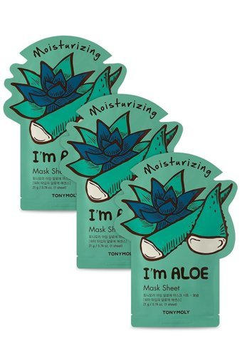 Tonymoly I'M Real Aloe Veralı Nemlendiricili Kağıt Yüz Maskesi 3 Adet