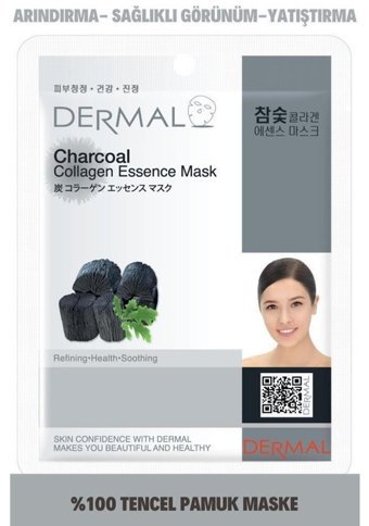 Dermal Collagen Ekömür Özlü Nemlendiricili Kağıt Yüz Maskesi 10x23 gr