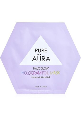 Pure Aura Halo Glow Hologram Foil Nemlendiricili Kağıt Yüz Maskesi 25 ml